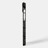 Industrial Black Brick Wall Texture iPhone Case (Rückseite / Links)
