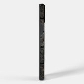 Industrial Black Brick Wall Texture iPhone Case Hülle (Rechte Seite)