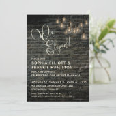 Industrial Brick Round Edison Lights - Wir haben g Einladung (Stehend Vorderseite)