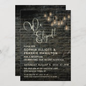 Industrial Brick Round Edison Lights - Wir haben g Einladung (Vorne/Hinten)