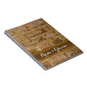 Industrial Chic Bricks Wedding Guest Book Notizblock (Rechte Seite)