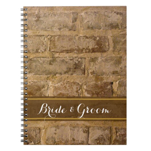 Industrial Chic Bricks Wedding Guest Book Notizblock (Vorderseite)