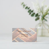 Industrial Chic Copper Facet  Visitenkarte (Stehend Vorderseite)