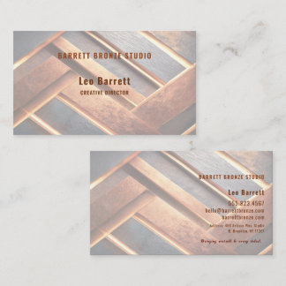 Industrial Chic Copper Facet Visitenkarte