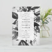 Industrial Chic Elegante Blumenhochzeit Einladung (Stehend Vorderseite)