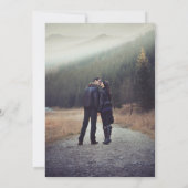 Industrial Chic Elegante Blumenhochzeit Einladung (Rückseite)