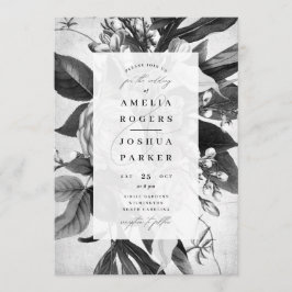 Industrial Chic Elegante Blumenhochzeit Einladung