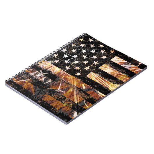 Industrial Construction Flag Sparks Notizblock (Linke Seite)