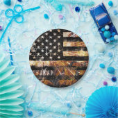 Industrial Construction Flag Sparks Pappteller (Party)