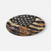 Industrial Construction Flag Sparks Pappteller (Schrägansicht)