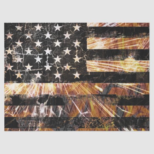 Industrial Construction Flag Sparks Seidenpapier (Vorderseite)