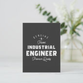 Industrial engineer, cool, engineer, engineering, postkarte (Stehend Vorderseite)