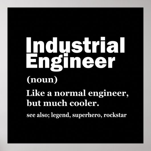 Industrial Engineering Funny Engineer Poster (Vorne)