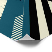 Industrial Geometric Pattern with Grunge Texture Poster (Ecke)