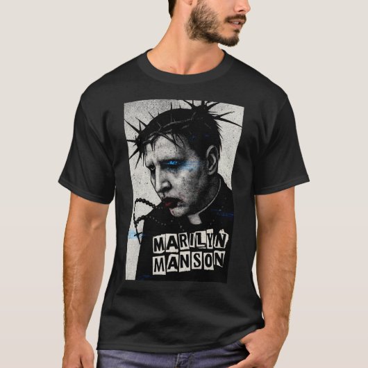  Industrial Goth Icon: Edgy Art Portrait T-Shirt (Vorderseite)