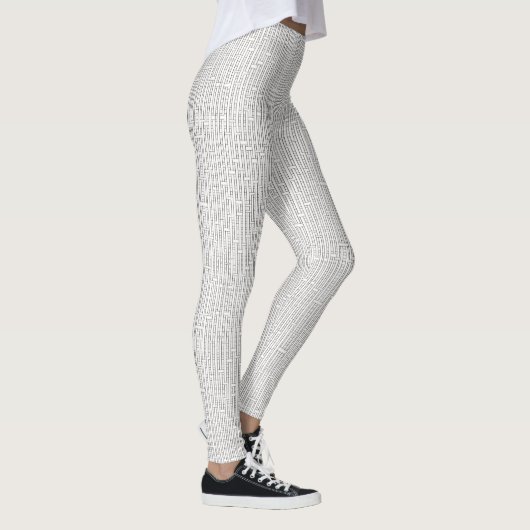 Industrial Grid Black and White Modern Geometric Leggings (Rechts)