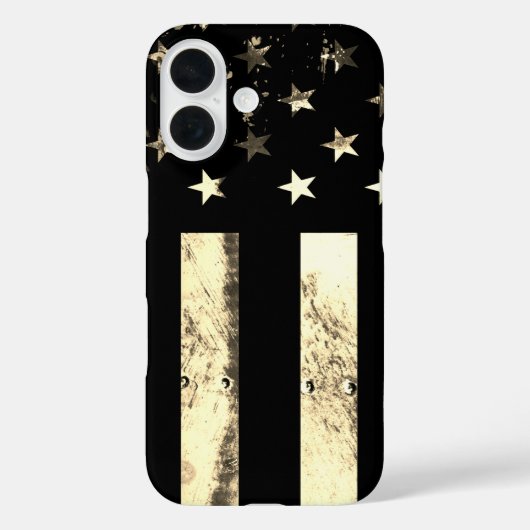 Industrial Grunge American Flag Desert Sepia Case-Mate iPhone Hülle (Rückseite)