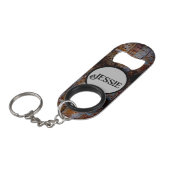 Industrial Grunge Personalize Name Geschenk Mini Flaschenöffner (Vorderseite Schrägansicht)