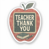 Industrial Grunge Teacher - Vintages Klassenzimmer Aufkleber (Vorderseite)