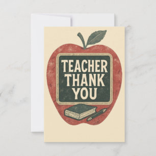 Industrial Grunge Teacher - Vintages Klassenzimmer Dankeskarte