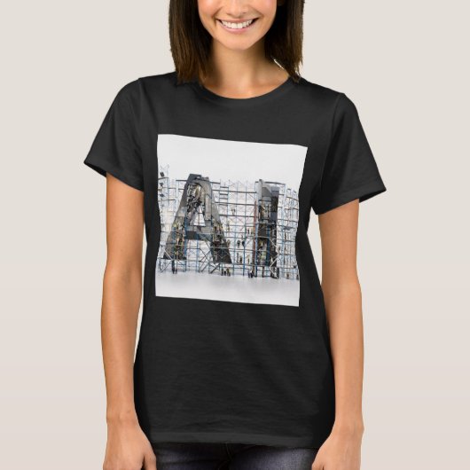 Industrial Letterform – AI T-Shirt (Vorderseite)