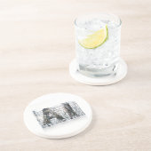 Industrial Letterform Architecture Art Getränkeuntersetzer (Seite)