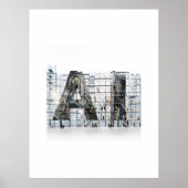 Industrial Letterform Architecture Art Poster (Vorne)