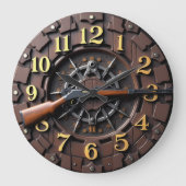 Industrial Lever Action Rifle Große Wanduhr (Vorderseite)