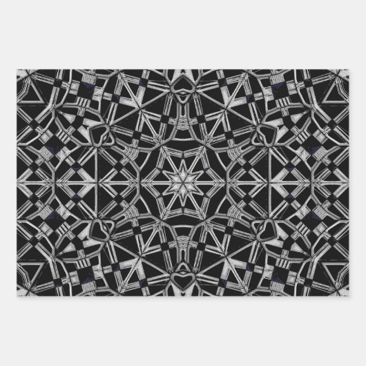 Industrial Mandala Geschenkpapier Set (Vorderseite 3)