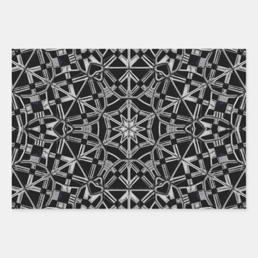 Industrial Mandala Geschenkpapier Set (Vorderseite 2)