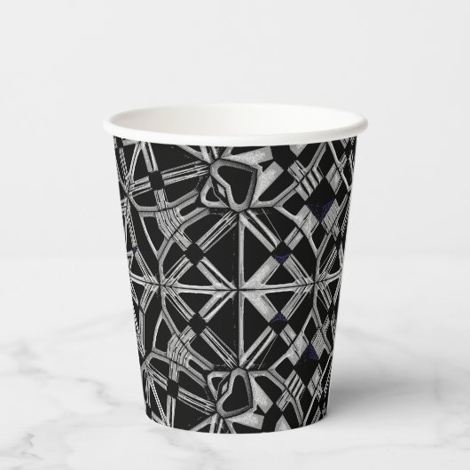 Industrial Mandala Pappbecher (Rückseite)