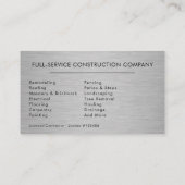 Industrial Metal Handyman Visitenkarte (Rückseite)