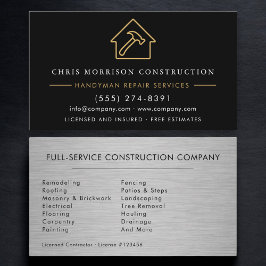 Industrial Metal Handyman Visitenkarte