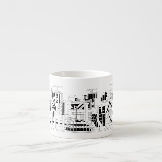 Industrial Metallurgical Combine Silhouette Espressotasse (Vorderseite)