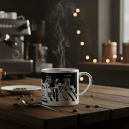 Industrial Metallurgical Combine Silhouette Espressotasse