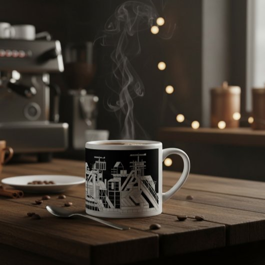 Industrial Metallurgical Combine Silhouette Espressotasse