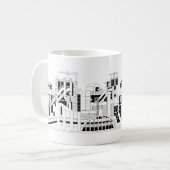 Industrial Metallurgical Combine Silhouette Kaffeetasse (Vorderseite Links)