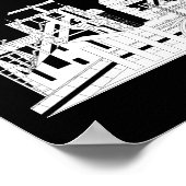 Industrial Metallurgical Combine Silhouette Poster (Ecke)