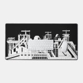 Industrial Metallurgical Combine Silhouette Schreibtischunterlage (Tastatur & Maus)