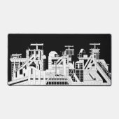 Industrial Metallurgical Combine Silhouette Schreibtischunterlage (Vorderseite)