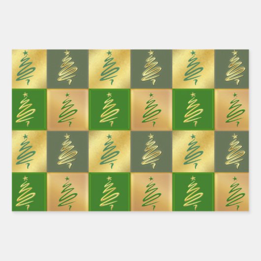 Industrial Modern Abstrakt Art Patterns Weihnachte Geschenkpapier Set (Vorderseite 3)