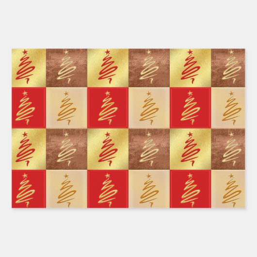 Industrial Modern Abstrakt Art Patterns Weihnachte Geschenkpapier Set (Vorderseite 2)
