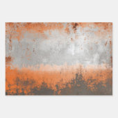 Industrial Orange and Silver Metallic Geschenkpapier Set (Vorderseite 2)