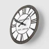 Industrial riveted metal-look custom design runde wanduhr (Winkel)