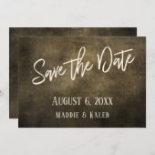 Industrial Save the Date Lights Lässig Typografy (Vorne/Hinten)
