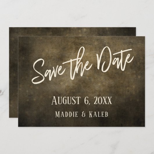 Industrial Save the Date Lights Lässig Typografy (Vorne/Hinten)
