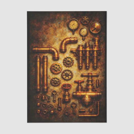 Industrial Steampunk Elements Set FH1 Decoupage Seidenpapier (Vorderseite)