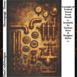 Industrial Steampunk Elements Set FH1 Decoupage Seidenpapier