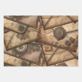 Industrial Steampunk Fantasy Geschenkpapier Set (Vorderseite)