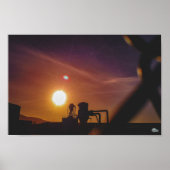 Industrial Sunrise in Welshpool, Wales Poster (Vorne)